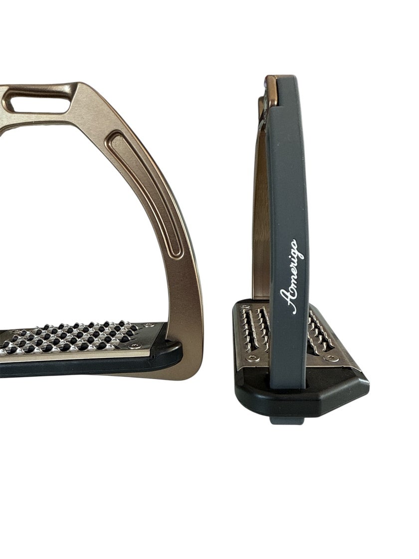 Nylon Balanced Safety Stirrup Brons/Grå AM