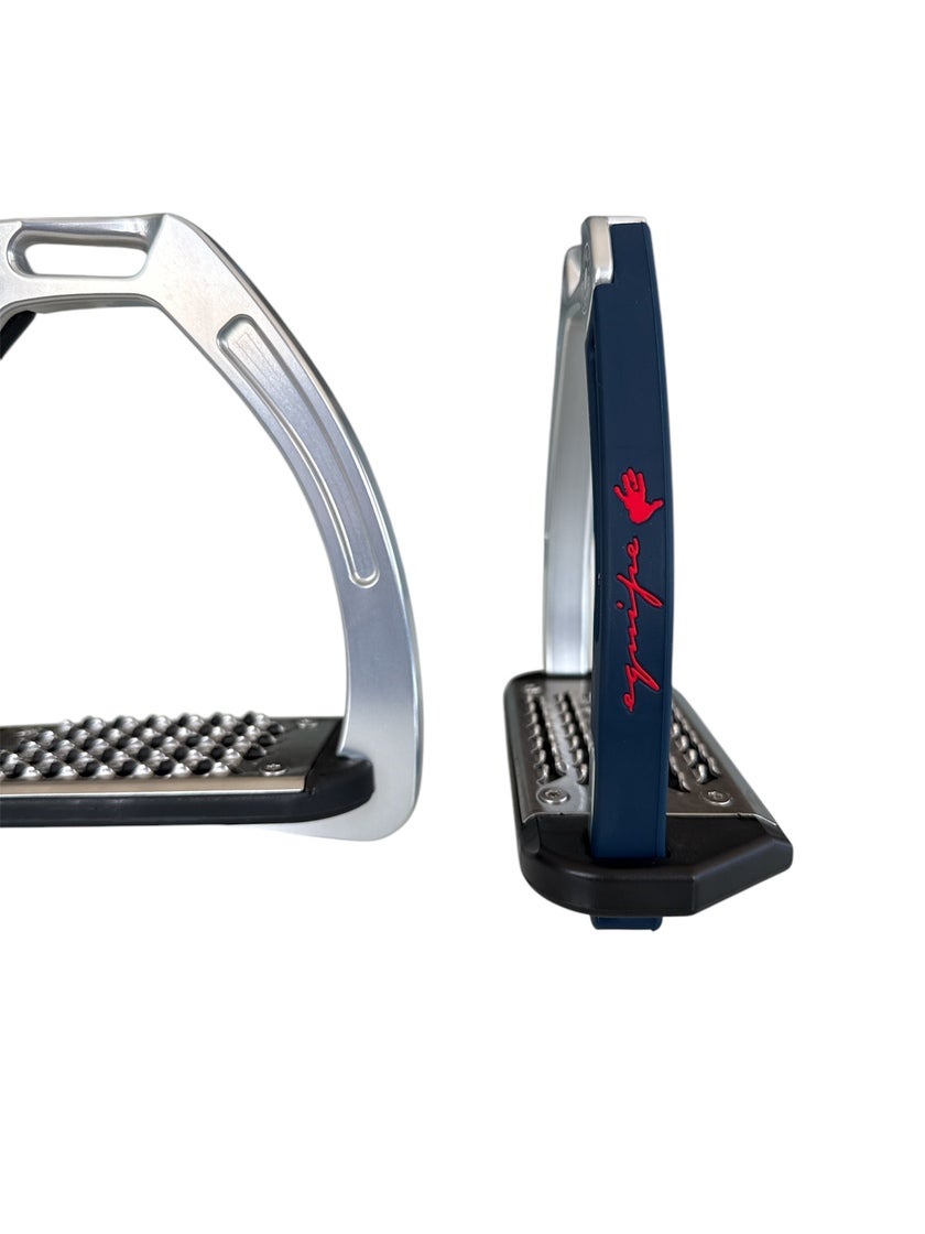 Nylon Balanced Safety Stirrup Ljus Titan/Marin Equipe