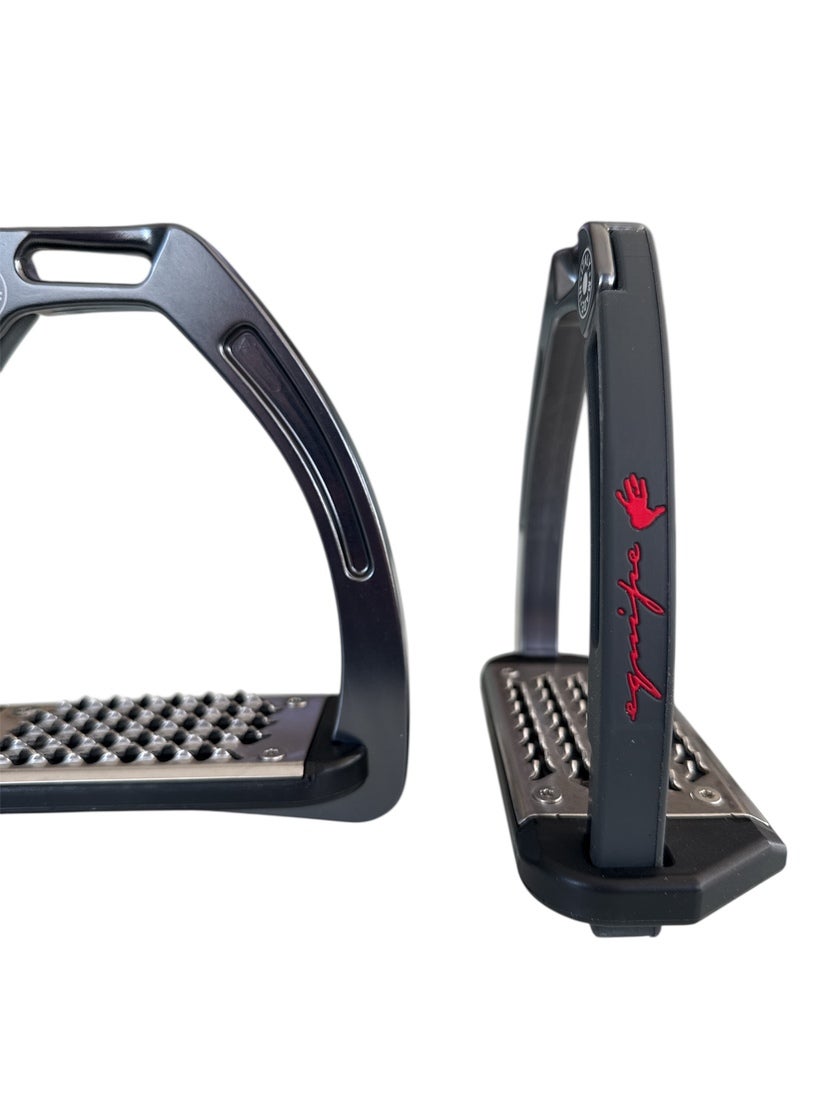 Nylon Balanced Safety Stirrup Mörk Titan/Grå Equipe