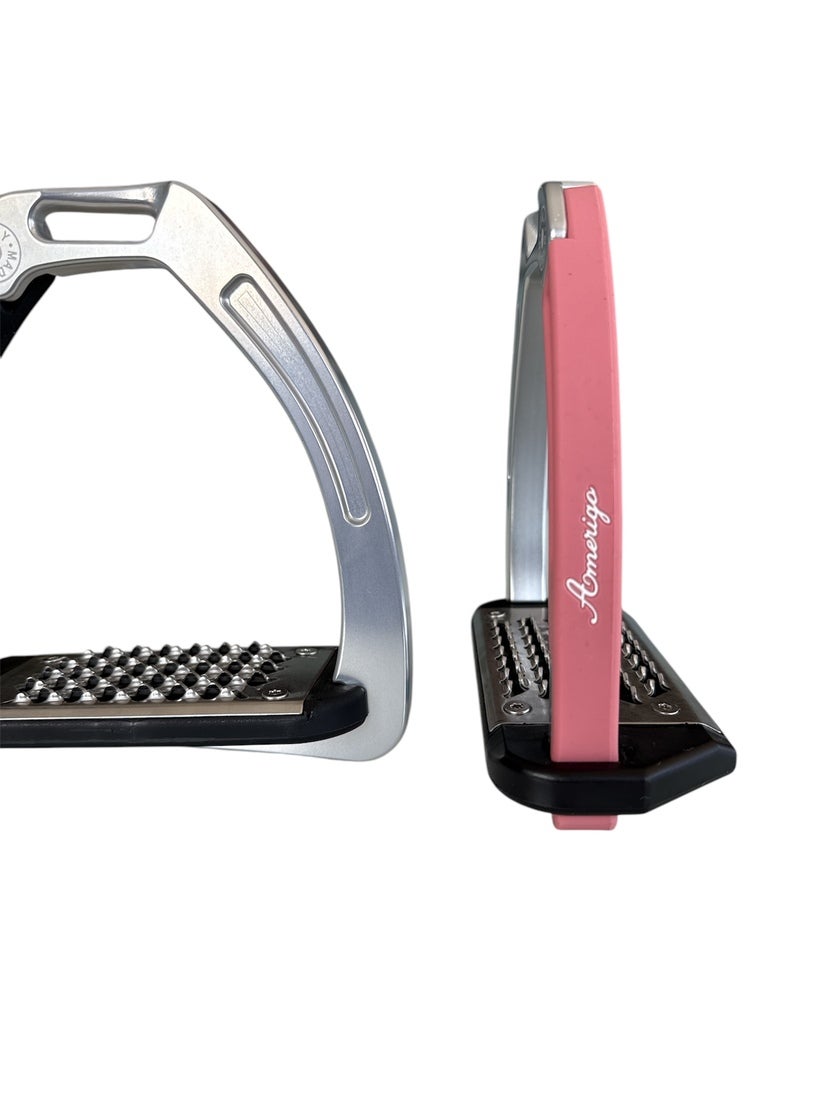 Nylon Balanced Safety Stirrup Ljus Titan/Rosa Amerigo
