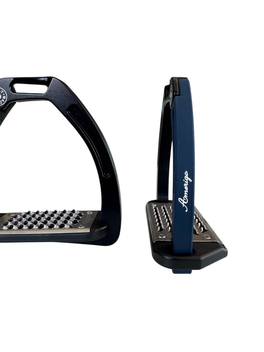 Nylon Balanced Safety Stirrup Svart/Marin Amerigo