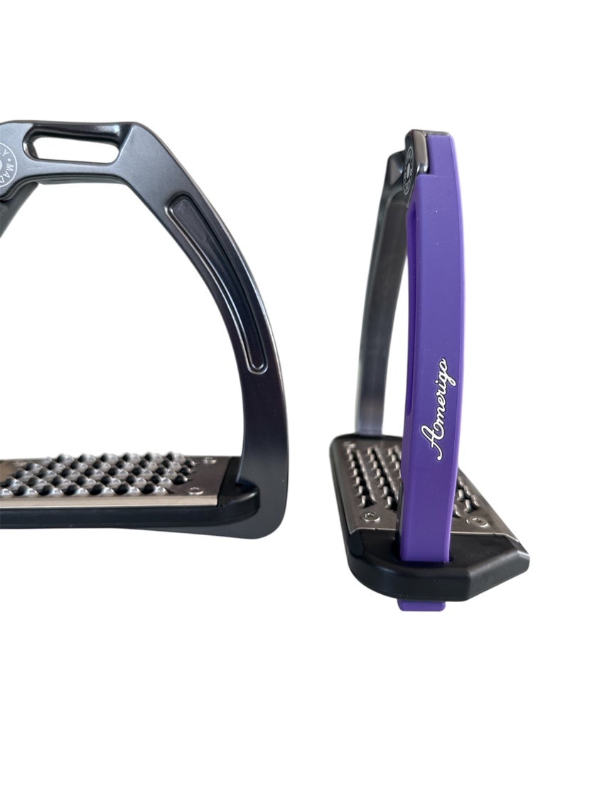 Nylon Balanced Safety Stirrup Mörk Titan/Lila Amerigo