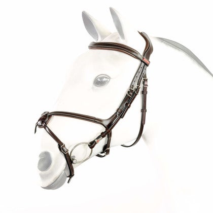 Mexican Bridle w. Anatomic Headpiece Full Brun Silver